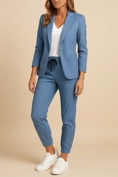 Anastazia | elegantes Set mit Jacke und Hose in Blau