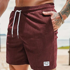 Joshua | Herren Legere strukturierte Shorts in Rotwein