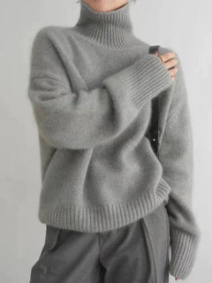 CASHMERE ROLLKRAGENPULLOVER | WEICHER ELEGANZ GARANTIERT in Grau