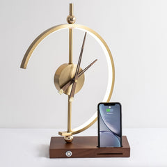 Phare - Clock Lamp in Gold