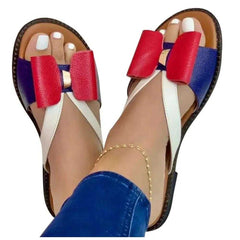 Regina® | Moderne, süße Damen-Schmetterlingsknoten-Sandalen zum Hineinschlüpfen in Rot