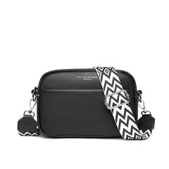 Bella | Damen-Lederschultertasche in Schwarz