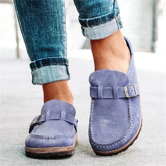 Damen Elegante Slip-On Loafers mit Orthopädischer Fußgewölbeunterstützung für Frühling in Lila