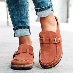 Damen Elegante Slip-On Loafers mit Orthopädischer Fußgewölbeunterstützung für Frühling in Orange