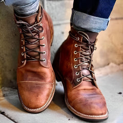 Jarrett - Retro-Schnürstiefel für Herren in Braun