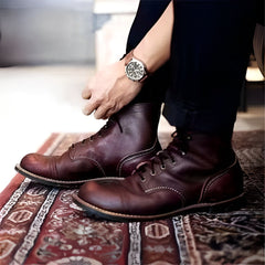 Jarrett - Retro-Schnürstiefel für Herren in Kaffee