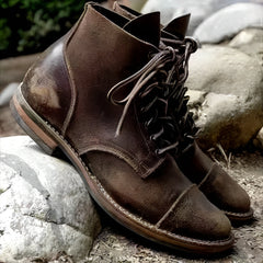 Jarrett - Retro-Schnürstiefel für Herren in Khaki