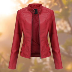 Nanna - Lederjacke - Bikerjacke in Rot