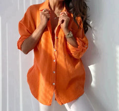 Zoey - Damenbluse in Orange