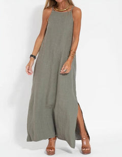 Eilika - Ärmelloses Kleid in Grün