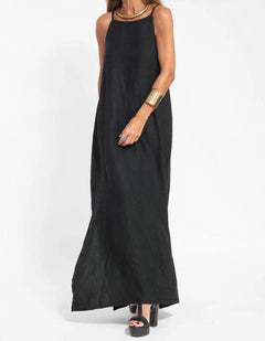 Eilika - Ärmelloses Kleid in Schwarz