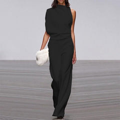 Katelyn - Müheloser Sommer-Glam-Overall in Schwarz