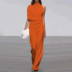 Katelyn - Müheloser Sommer-Glam-Overall in Orange