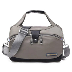 Elegante Damen-Handtasche mit Diebstahlschutz aus stilvollem Polyestergemisch in Beige