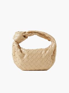 Elegante Damenhandtasche aus praktischem veganem Leder in Beige