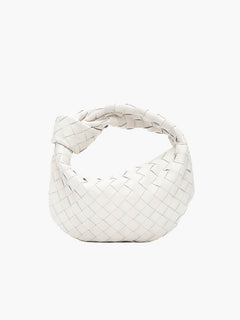 Elegante Damenhandtasche aus praktischem veganem Leder in Weiß