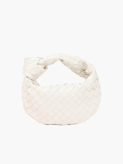 Elegante Damenhandtasche aus praktischem veganem Leder in Creme