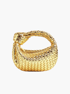Elegante Damenhandtasche aus praktischem veganem Leder in Gold