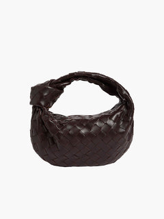 Elegante Damenhandtasche aus praktischem veganem Leder in Kaffee