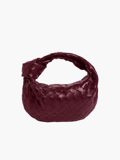 Elegante Damenhandtasche aus praktischem veganem Leder in Burgund