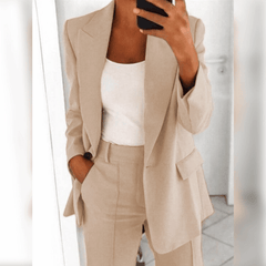 Evelynn - eleganter blazer für damen in Beige