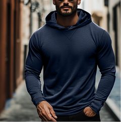 Enrico | Klassischer Herren Hoodie in Blau
