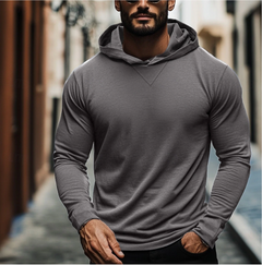 Enrico | Klassischer Herren Hoodie in Grau