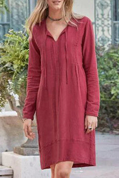 Evelina - Elegantes & Komfortables Sommerkleid in Rot