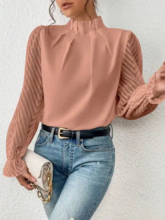 Evelyn | Zeitloses Langarm Top in Rosa