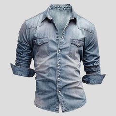 Cedric - Denim Hemd in Hellblau