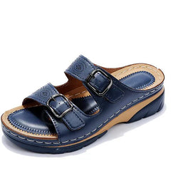 Mireia® | Orthopädische Ledersandalen in Blau