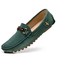 Georg – Herren Mokassins Wildleder Slip-On in Grün
