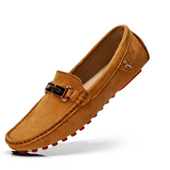 Georg – Herren Mokassins Wildleder Slip-On in Hellbraun