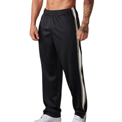 Harry | Trendige Gestreifte Jogginghose in Schwarz