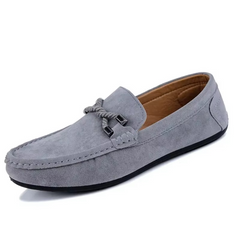 Gregor – Herren Mokassins Slip-On Loafer Bequem Und Atmungsaktiv in Grau