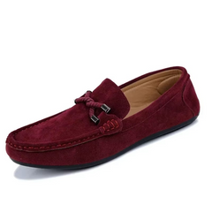 Gregor – Herren Mokassins Slip-On Loafer Bequem Und Atmungsaktiv in Rot