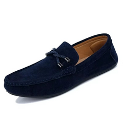 Gregor – Herren Mokassins Slip-On Loafer Bequem Und Atmungsaktiv in Marineblau