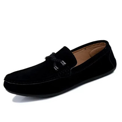 Gregor – Herren Mokassins Slip-On Loafer Bequem Und Atmungsaktiv in Schwarz