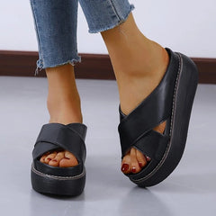 Malin® | Moderne Damensandalen in Schwarz