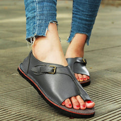 Rosalinda® | Hochwertige und modische Sandalen für Damen in Dunkelgrau