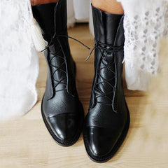 Alina - Klassische Vintage-Stiefel Für Damen in Schwarz