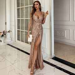 Brigitta | Elegantes goldenes Geburtstagskleid in Gold