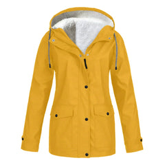 Amina - Elegante Und Warme Regenjacke in Gelb