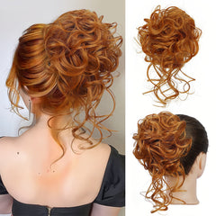 GlamCurls – Voluminöse lockige Haarhaube in Klares Rot