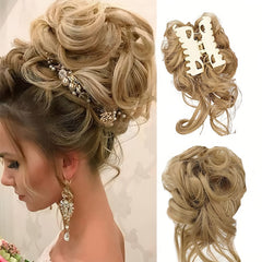 GlamCurls – Voluminöse lockige Haarhaube in Aschblond