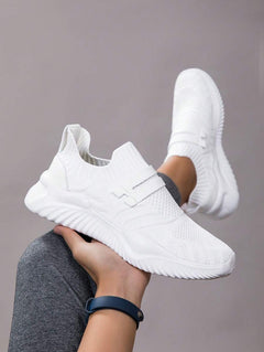 Hannes – Slip-On Herrenschuhe Weiß Mesh Lässig Atmungsaktiv in Weiß