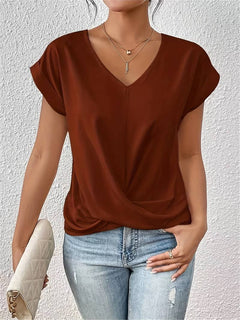 Daniela | Lässiges T Shirt in Ziegelrot