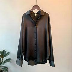 Clarissa - Damenbluse in Schwarz