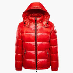 Herren Steppjacke mit Kapuze in Rot