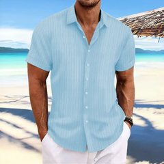 Herren Elegantes Jacquardhemd | Vielseitig und Stilvoll in Blau